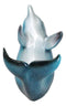 Nautical Ocean Marine Flipping Blue Dolphin Fish Wine Bottle Holder Beach Accent