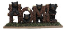 Rustic Western Forest Black Bear Cubs By Tree Logs HOME Sign Desktop Plaque