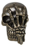 Day of The Dead Faux Bronze Hand Over Face Gesture Skull Figurine Macabre Humor