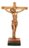 Passion Of Jesus Christ On The Cross In Faux Cedar Wood Finish Figurine 11.25"H