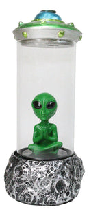UFO Green Roswell Alien Yoga Spaceship Capsule Backflow Incense Cone Burner