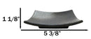 Pack Of 5 Charcoal Grey Hakumu Collection Square Appetizer Dessert Salad Plates