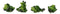 Set of 4 Whimsical Green Pond Frogs in Multiple Poses Decorative Figurines