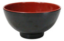 Set Of 6 Red And Black Round Appetizer Soup Salad Rice Melamine Bowls 4.5"D