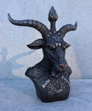Solve Et Coagula Pentagram Evil Eye Satan Sabbatic Goat Idol Baphomet Figurine - Ebros Gift