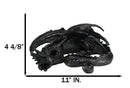 Medieval Fantasy Horned Black Soma Dragon At Repose Collectible Figurine 11"L