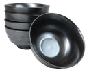 Pack Of 5 Black Clay Tetsu Kesho Ceramic Soup Salad Rice Donburi Poke Bowls 24oz
