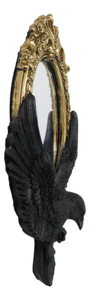 Gothic Golden Baroque Style Raven's Gaze Decorative Vanity Wall Hanging Mirror