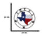 24"D Western Large Texas Lone Star State Map Patriotic Flag Wall Circle Sign