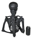 De Mortuis Hallow Impaled Grinning Bone Skeleton Wall Candleholder Sculpture 18"