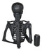 De Mortuis Hallow Impaled Grinning Bone Skeleton Wall Candleholder Sculpture 18"