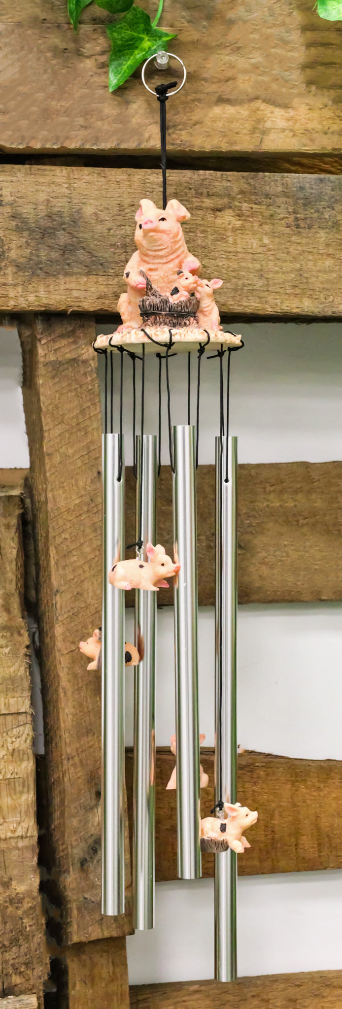 Mother Goose Nursery Rhymes Miss Piggy Pig with Piglets Family Wind Chime