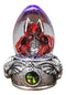 Hear No Evil Red Wyrmling Dragon In Colorful LED Acrylic Glass Egg Figurine