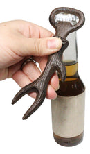 Set Of 2 Rustic Wildlife Cast Iron Stag Deer Antler Hand Beer Bottle Openers