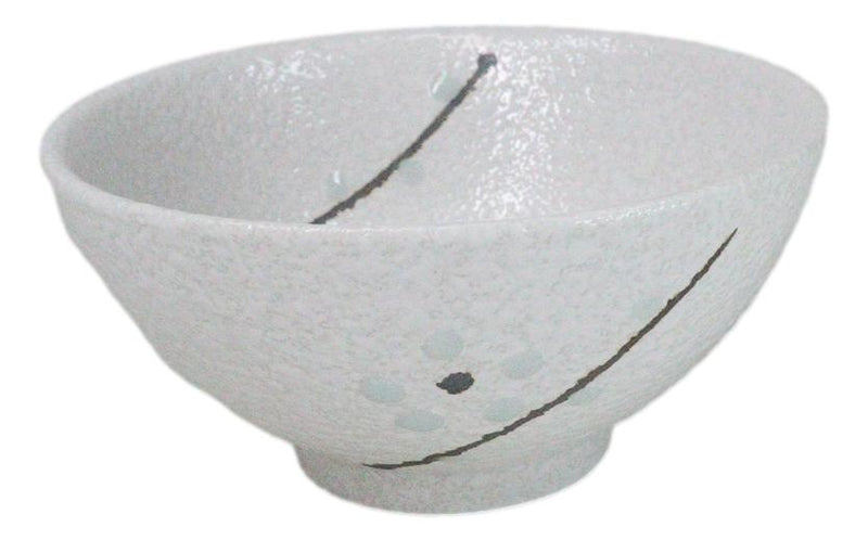Pack Of 6 Ceramic Yukino Hana Collection Small Rice Soup Appetizer Bowls 10oz