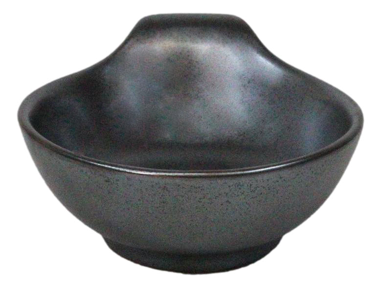 Pack Of 5 Tetsu Kesho Black Small Ponzu Sauce Miso Soup Bowls With Handle 5oz