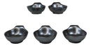Pack Of 5 Tetsu Kesho Black Small Ponzu Sauce Miso Soup Bowls With Handle 5oz
