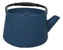 Royal Blue Modern Straight Edge Design Tetsubin Larger Cast Iron Teapot 33oz