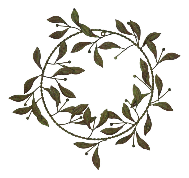 Set of 4 Large 17" Colorful Metal Tree of Life Floral Wreath Medallion Circle