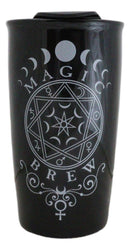 Wicca Witchcraft Phases Of The Moon Magic Brew Ceramic Travel Mug Coffee Tea Cup