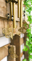 Beautiful Cottage Garden Carved Butterfly Canopy Metal Wind Chime Hanging Mobile