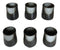 Pack Of 6 Charcoal Grey Tone Hakumu Reactive Glaze Ceramic Yunomi Tea Cups 9oz