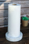 Natural Round White Marble With Copper Tone Metal Rod Modern Paper Towel Holder