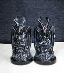 Metaphysical Realm Spirit Sabbatic Goat Baphomet Ceramic Salt Pepper Shakers Set