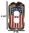 Patriotic Bald Eagle On USA Flag Crest Wall Double Receptacle Outlet Plates Set