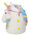 Sacred Purity White Unicorn With Rainbow Mane Horn Ceramic Cookie Jar Figurine