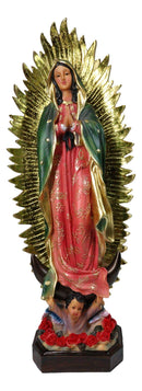 Our Lady of Guadalupe With Mandorla of Rays Mother Mary Catholic Figurine 18"H