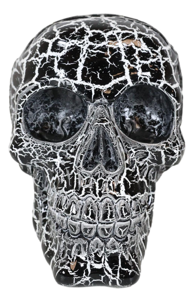God of Lightning Thunder Bolt Punk Rock Black Skull Figurine Ossuary Macabre Art