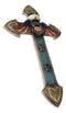 Turquoise Rustic Western US Coast Guard Eagle Wings Crest Anchors Wall Cross