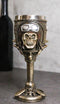 Military Aviator Air Force Pilot Skull With Airplane Propellers Wine Goblet Cup