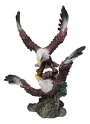 Wild Heritage Bald Eagles Fighting Figurine 2 American Eagles in Mid-Air Battle