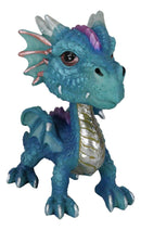 Blue Whimsical Wyrmling Dragon With Flutter Wings Decorative Bobblehead Figurine