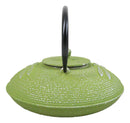 Green Dragonfly Traditional Cast Iron Tetsubin Teapot With Enamel Liner 37oz