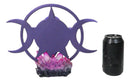 Wicca Shaman Spiral Goddess Triple Moon Pentagram With LED Crystals Figurine