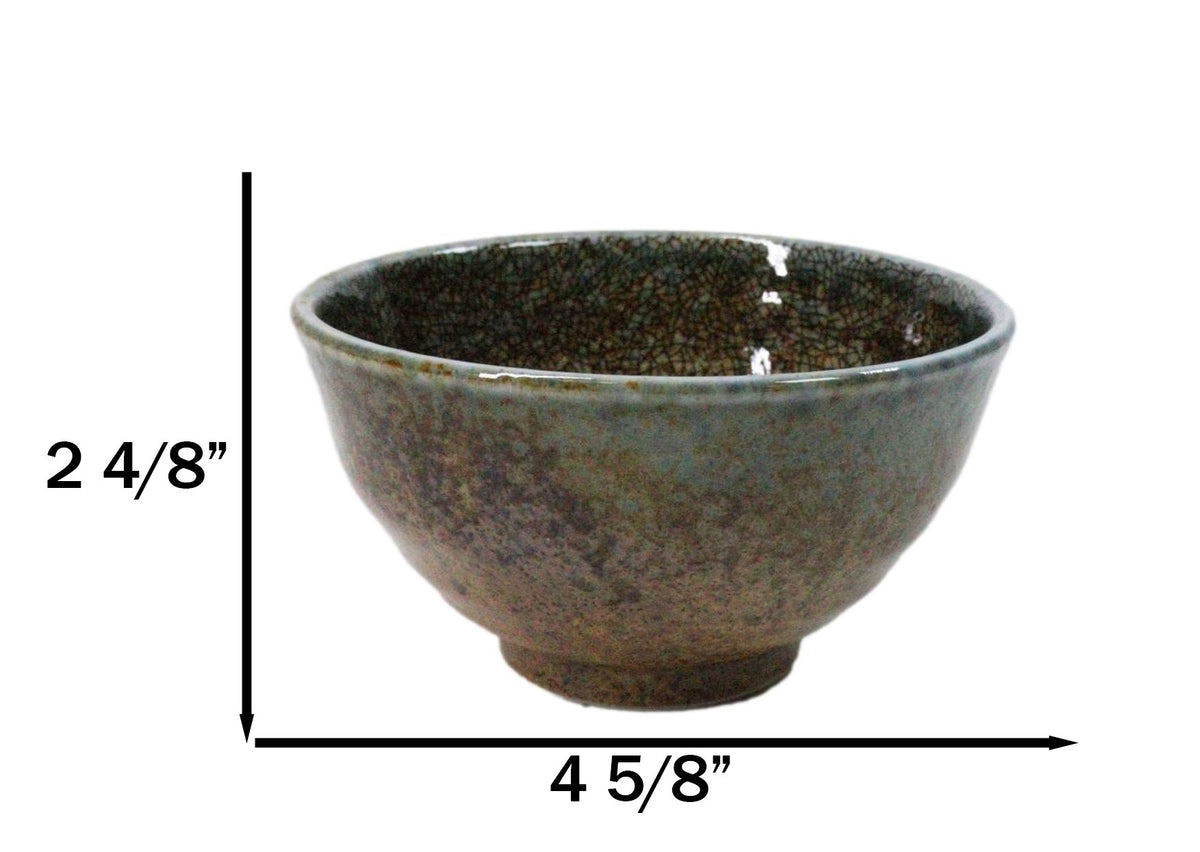 Set Of 4 Japanese Sunaji Kairagi Porcelain Small Rice Soup Appetizer Bowls 11oz