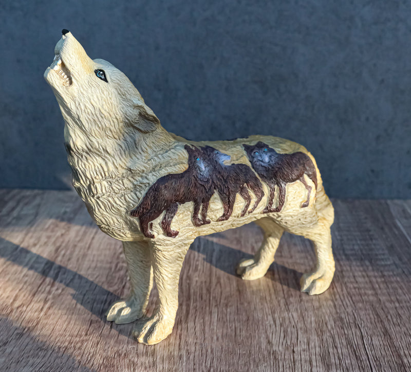 The Wolf Spirit Collection Aardwolf Wolfpack Figurine Howling Wolf 6.25"L