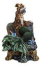 Queen Of Atlantis Siren Mermaid With Fish Resting On Sea Lounge Chair Figurine