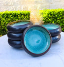 Pack Of 6 Green Crackle Midori Kannyu Porcelain Banchan Deep Dish 4" D 5oz