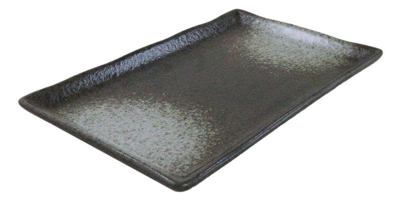 Pack Of 5 Grey Tone Hakumu Ceramic Collection Rectangular Sushi Plates 7.75" L