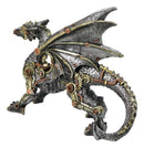 Steampunk Dragon Mechanical Cyborg Robot Sculpture Gears & Clockwork Details