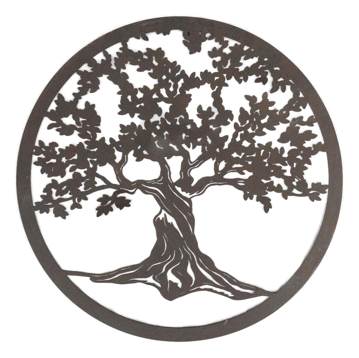 Brown 24"D Oversized Celtic Tree of Life Medallion Metal Wall Circle Plaque