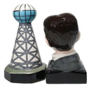 Nikola Tesla And Wardenclyffe Plant Tower Ceramic Salt And Pepper Shakers Set