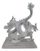 Legendary Chinese Orient Azure Dragon King Frosted Translucent Acrylic Figurine