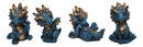 Set of 12 Colorful Metallic Baby Rock Dragons in Multiple Poses Mini Figurines