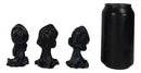 Set Of 3 See No Evil Speak No Evil Hear No Evil Grim Reaper Chibi Mini Figurines