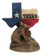 Rustic Western Greetings Lone Star State Of Texas Map With Armadillo Figurine